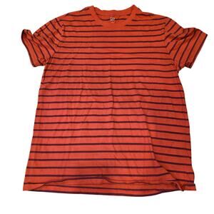 EUC GAP orange and blue striped short-sleeve t-shirt sz L